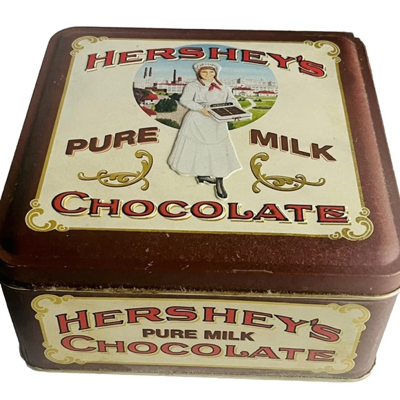 Vintage Hersey Chocolate Collectible Tin Box 1992 Edition 2 Great Gift Ideas - Picture 2 of 7